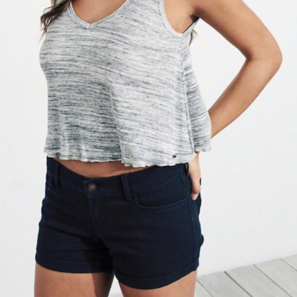 Blue Hollister twill shorts